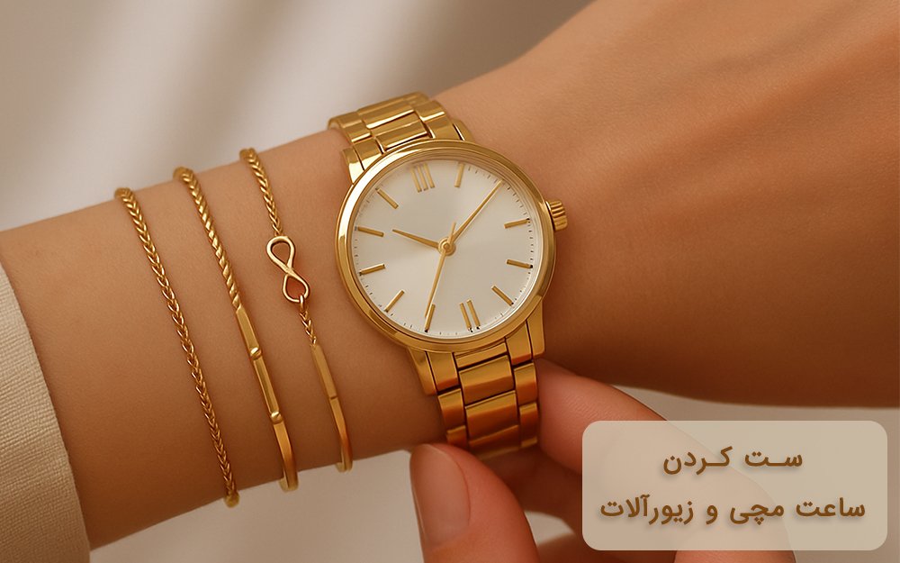 راهنمای ترکیب ساعت مچی با زیورآلات
