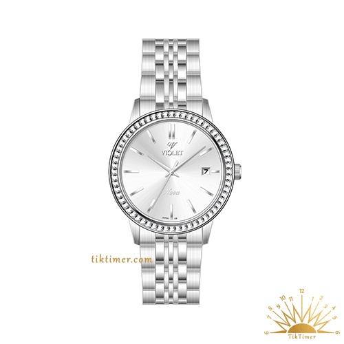 ساعت مچی زنانه ویولت مدل 32761، سیلور صفحه سفید