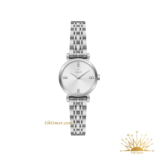 ساعت مچی زنانه ویولت مدل 0646، سیلور صفحه سفید