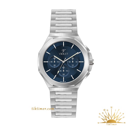 ساعت مچی مردانه ویولت مدل 0643، سیلور صفحه سرمه‌ای
